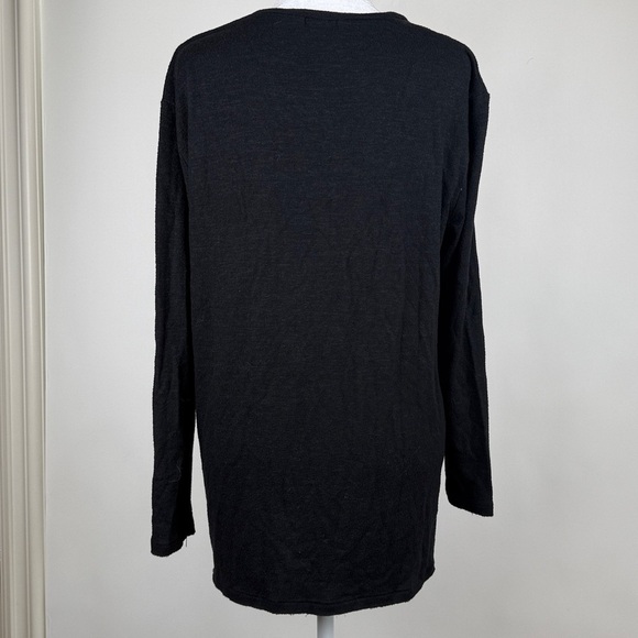 BP. Black V-Neck Long Sleeve Lightweight Soft Sweater Top Size Small - Picture 5 of 10